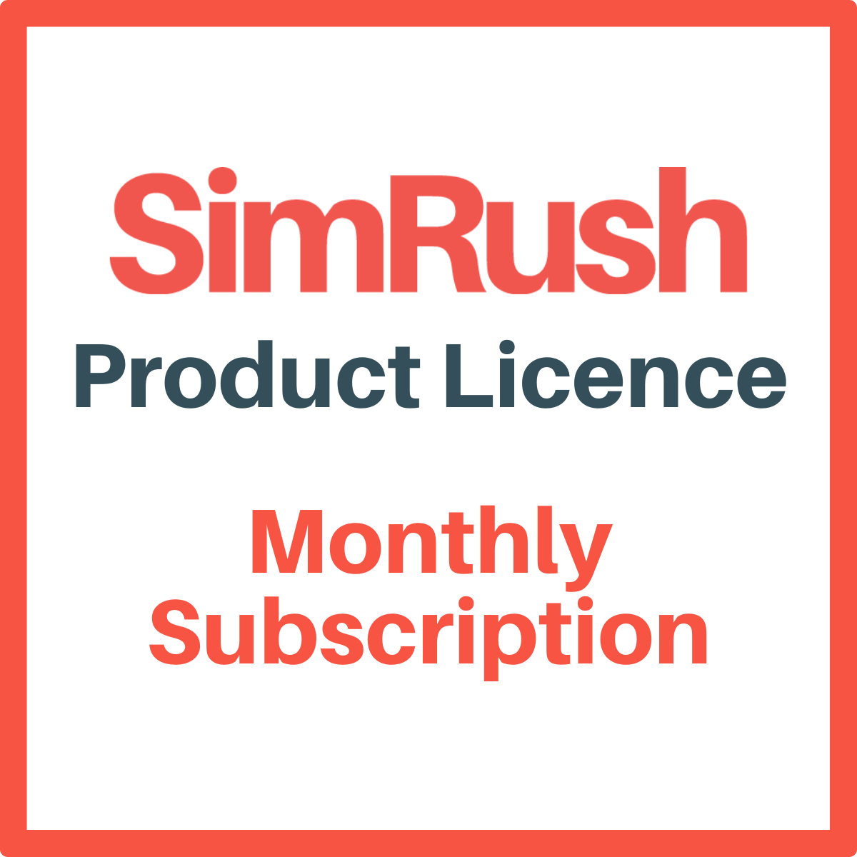 SimRush Product Licence Only