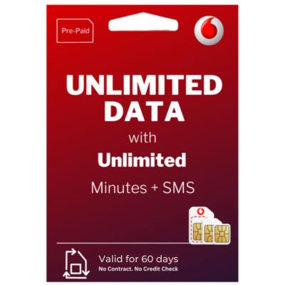 Vodafone | Unlimited Data Only SIM | Prepaid