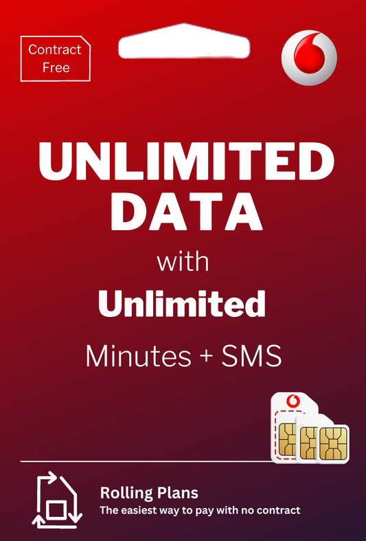 Vodafone UNLIMITED DATA + Unlimited calls and SMS.